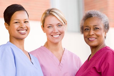 multi-generational group of nurses